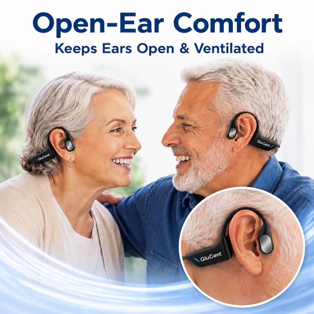 Made In USA🏆GluCent® Bone Conduction Smart Hearing Headphones （Mayo Clinic Recommended）