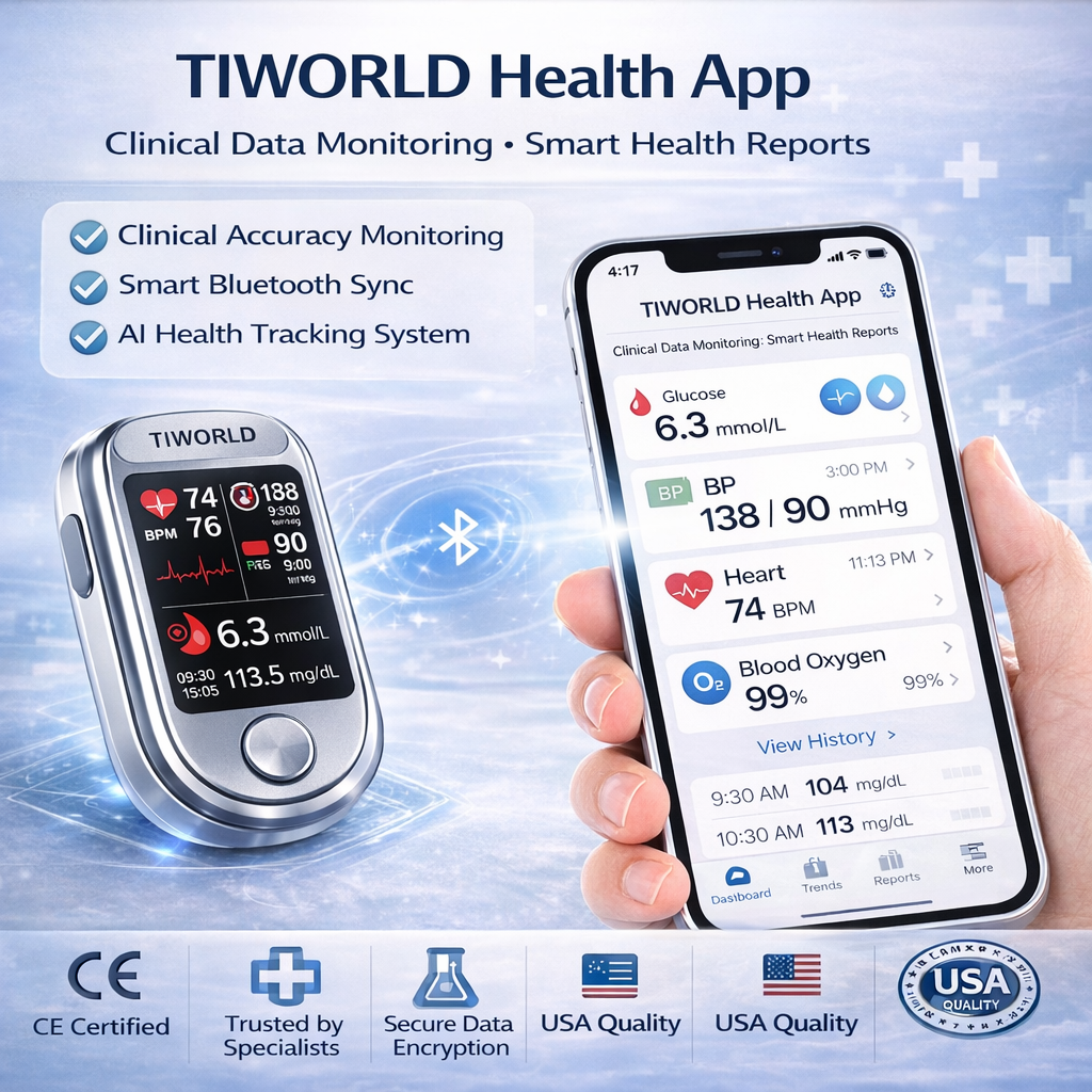 🔥Final 3 Hours : 2026 New Year Special🏆TIWORLD™ Non-Invasive Blood Glucose Meter 99.9% Accuracy （Mayo Clinic Recommended）