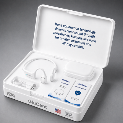 Made In USA🏆GluCent® Bone Conduction Smart Hearing Headphones （Mayo Clinic Recommended）